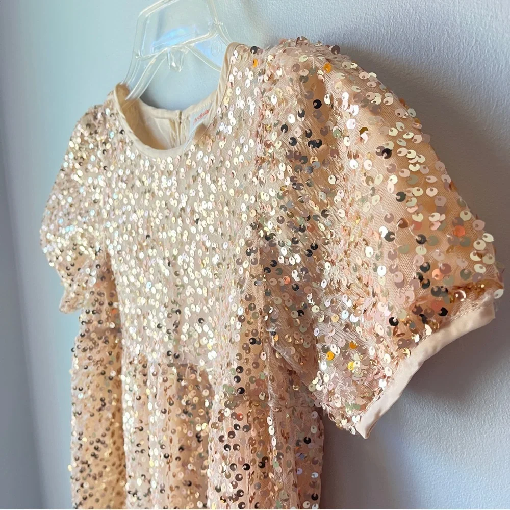 Cat & Jack Glittering Sequin Dress - Cream